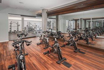 Spin room at Trovita Rio Apartments in Tempe AZ June 2021